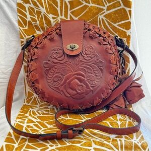 Small Patricia Nash Chain Link Bag and Rose Keychain.